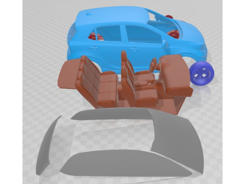 Kia Picanto GT Line 2021 Printable Car 3D प्रिंट मॉडल