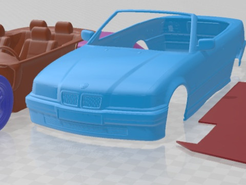 Series 3 E36 Cabrio 1994 Printable Car 3D 프린트 모델