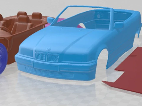Serie 3 E36 Cabrio 1994 Druckbares Auto 3D Druckmodell