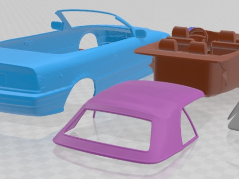 Series 3 E36 Cabrio 1994 Printable Car 3D-printmodel
