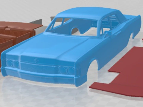 Lincoln Continental Berline 1968 Voiture imprimable Modèles 3D en vedette