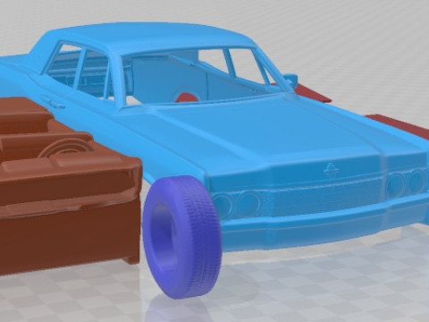 Lincoln Continental Sedan 1968 Printable Car 3Dプリントモデル