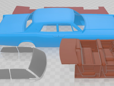 Lincoln Continental Sedan 1968 Printable Car 3Dプリントモデル