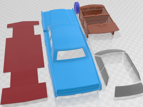 Lincoln Continental Sedan 1968 Printable Car 3Dプリントモデル