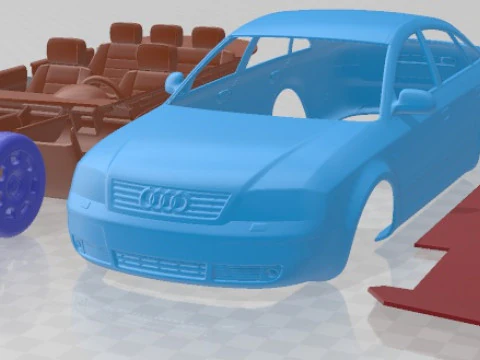ऑडी ए6 सेडान 1997 प्रिंट करने योग्य कार 3D प्रिंट मॉडल