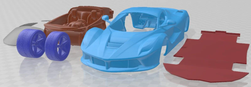 Ferrari LaFerrari 2014 Printable Car 3D Print Model .c4d .max .obj .3ds .fbx .stl .blend 