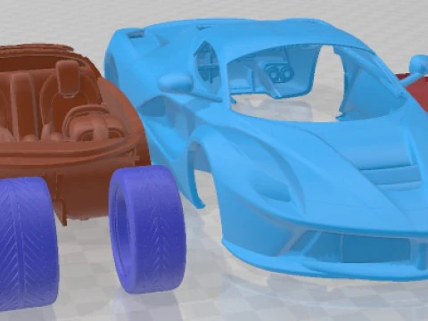 Ferrari LaFerrari 2014 Printable Car 3D Print Model
