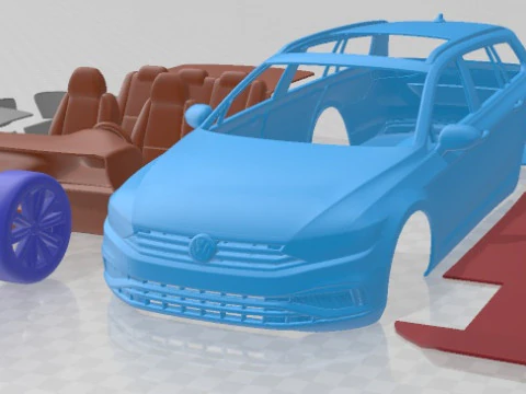 Carro imprim&iacute;vel Volkswagen Passat variante 2020 Modelo de Impressão 3D
