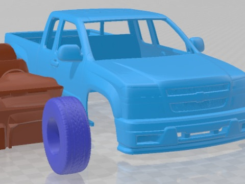 Chevrolet Colorado Extended Cab Printable Car 3D Baskı Modeli