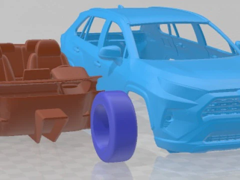 Toyota Rav4 2019 Printable Car 3D Print Model