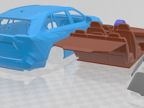 Toyota Rav4 2019 Printable Car 3D Print Model