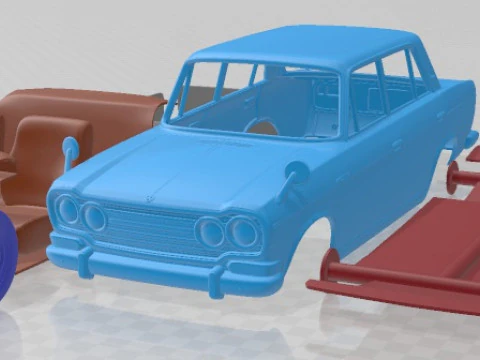 मित्सुबिशी कोल्ट 1500 सेडान 1965 प्रिंट करने योग्य कार 3D प्रिंट मॉडल