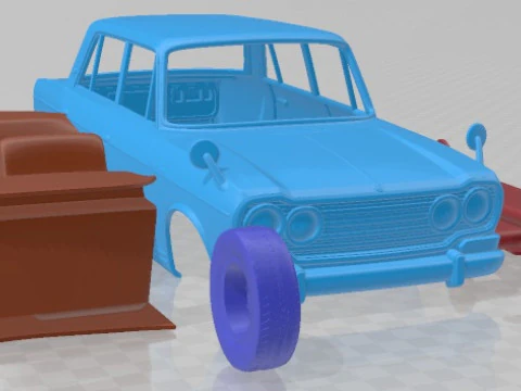 Mitsubishi Colt 1500 Sedan 1965 Printable Car 3D Print Model