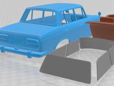 Mitsubishi Colt 1500 Sedan 1965 Printable Car 3D 프린트 모델