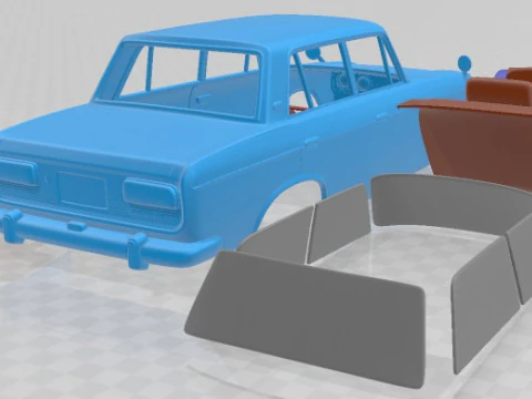 Mitsubishi Colt 1500 Sedan 1965 Printable Car 3D Print Model