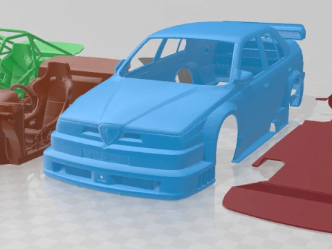 अल्फा रोमियो 155 वी6 टीआई प्रिंट करने योग्य कार 3D प्रिंट मॉडल