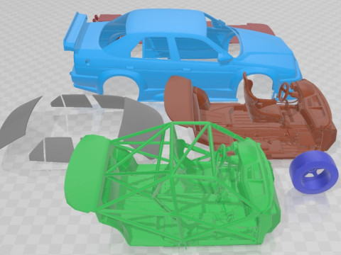 Alfa Romeo 155 V6 TI Printable Car 3D Baskı Modeli