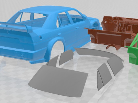 Alfa Romeo 155 V6 TI Printable Car 3D Baskı Modeli
