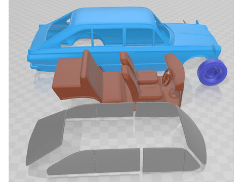 Mitsubishi Colt 1000F 1966 Printable Car Modello di stampa 3D