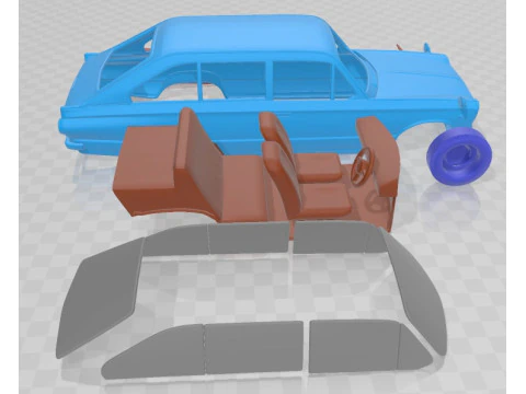Mitsubishi Colt 1000F 1966 Printable Car 3D Print Model