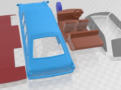 Mitsubishi Colt 1000F 1966 Printable Car Modello di stampa 3D