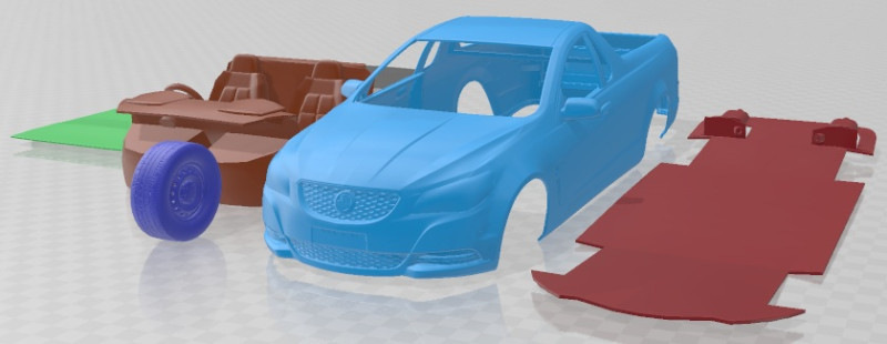 Holden Commodore Evoke ute 2013 Printable Car 3D प्रिंट मॉडल .c4d .max .obj .3ds .fbx .stl .blend 