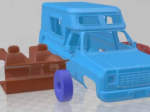 Chevrolet Blazer Chalet 1976 Printable Car 3D प्रिंट मॉडल
