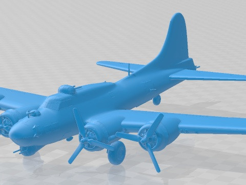 Boeing B 17 Super Fortress Bomber Printable Airplane 3D Print Model