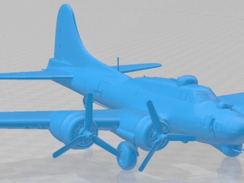 Boeing B 17 Super Fortress Bomber Printable Airplane Modèles 3D en vedette