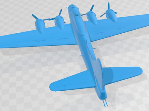 Boeing B 17 Super Fortress Bomber Printable Airplane 3D Print Model