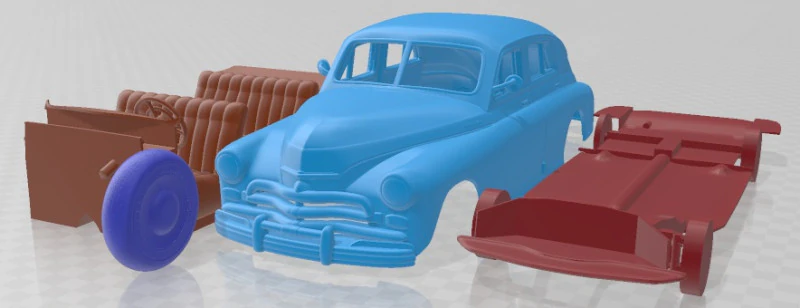 GAZ M20 Pobeda Printable Car 3D Print Model .c4d .max .obj .3ds .fbx .stl .blend 
