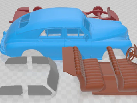 GAZ M20 Pobeda Printable Car 3D Print Model