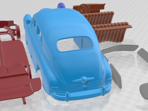 GAZ M20 Pobeda Printable Car 3D Принт Модель