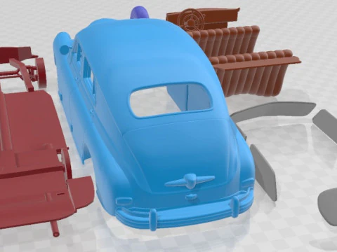 GAZ M20 Pobeda Printable Car 3D Print Model