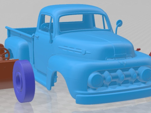 F 1 Pickup 1952 Printable Car 3D-Druckmodell
