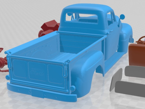 F 1 Pickup 1952 Printable Car 3D-Druckmodell