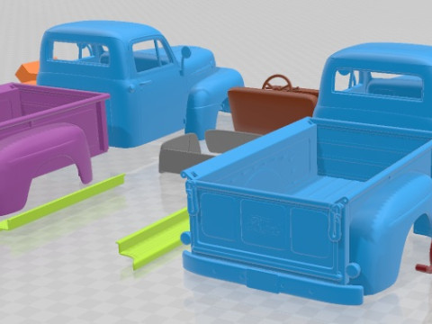 F 1 Pickup 1952 Printable Car 3D Принт Модель
