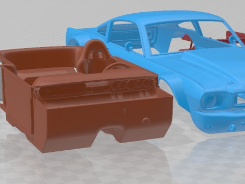 Mustang 65 Wide Body Printable Car Modelo de Impressão 3D