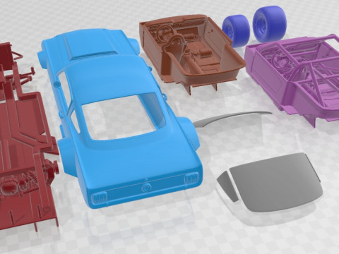 Mustang 65 Wide Body Printable Car Modelo de Impressão 3D