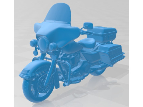 Harley Davidson Electra Glide Police 2013 Printable Motorbike 3D Print Model