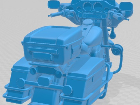 Harley Davidson Electra Glide Police 2013 Printable Motorbike 3D-printmodel