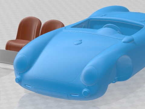Porsche Spyder 550 1955 Printable Car 3D प्रिंट मॉडल