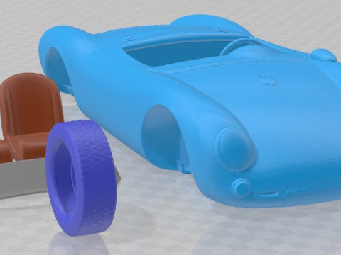 Porsche Spyder 550 1955 Printable Car 3D प्रिंट मॉडल