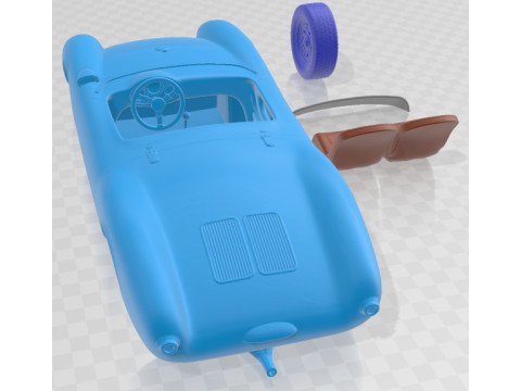 Porsche Spyder 550 1955 Printable Car 3D प्रिंट मॉडल