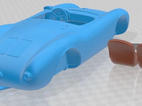 Porsche Spyder 550 1955 Printable Car 3D प्रिंट मॉडल