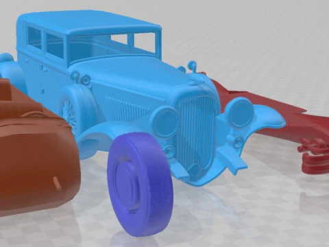 Duesenberg J 232 Sedan 1930 Printable Car 3D Print Model