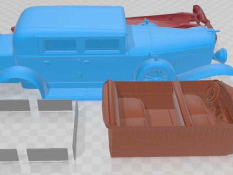 Duesenberg J 232 Sedan 1930 Printable Car Modello di stampa 3D