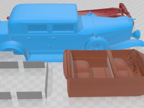 Duesenberg J 232 Sedan 1930 Printable Car 3D Print Model