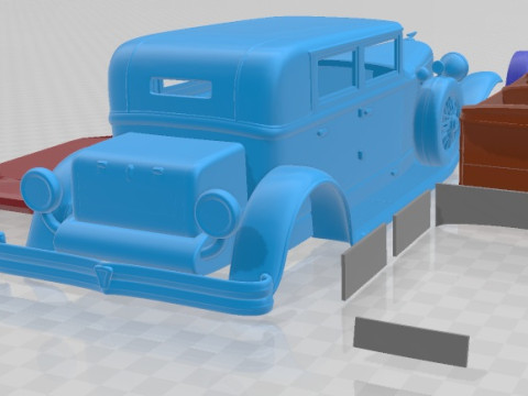 Duesenberg J 232 Sedan 1930 Printable Car Modello di stampa 3D