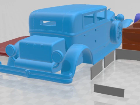 Duesenberg J 232 Sedan 1930 Printable Car 3D Print Model